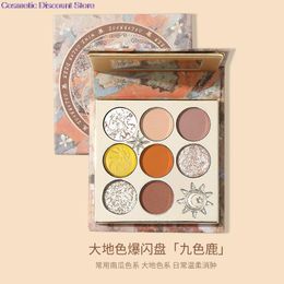 Eye Shadow Colorrose Sense Of Atmosphere 9 Color Plate Earth Summer Vigorous Girl Niche Beauty Cosmetics Dropship 230815