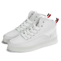 spring and autumn fashion designer shoes elevated mens shoes high top canvas shoes student board shoes white shoes korean version versatile sports and casual shoes