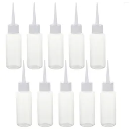 Storage Bottles Translucent Glue Extruded Narrow Pourer Bottle Liquid Squeeze Refillable Pe Plastic Dispensing