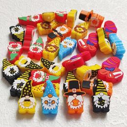 Teethers Toys 20pcs Christmas Dwarf Silicone Beads Food Grade Teether Beads Baby Chewable Molar Toy DIY Pacifier Chain Jewelry Accessories 230814