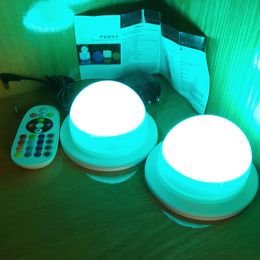 FAST Free Shipping 38 Leds Super Bright Cordless Remote Control Colors Rechargeable Under Table Light for Weddings