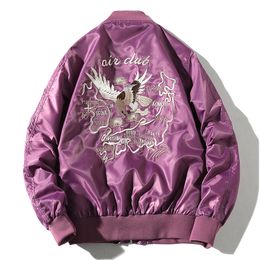 Men s Jackets Embroidery Bomber Jacket Men Hip Hop Pilot Women Baseball Eagle Snake Male Windbreaker Spring Streetwear 230815