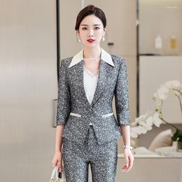 Two Piece Dress Spring Summer Formal Women Business Suits With Pants And Jackets Coat Professional Blazers Trouser Sets Ladies Office Work