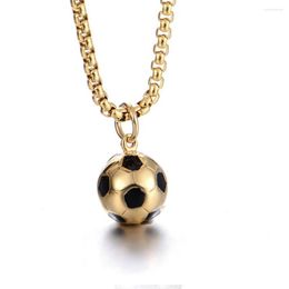 Pendant Necklaces Ball Pendants Sprots Necklace For Men Boys Soccer Jewelry In Stainless Steel Trendy Sport Fan Jewellery Collection Gift