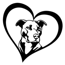 15 2 15 2CM pitbull heart animal car sticker decal CA-1122339