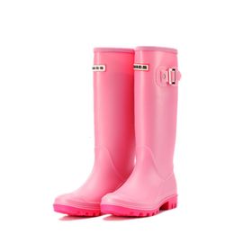 Rain Boots Fashion Non-slip Rain Boots Women Knee-High Water Boots Waterproof Long Tube Rubber Boots Womens High Tube Galoshes Rain Shoes 230815