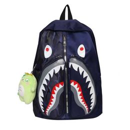 Hip hop Shark Backpack Designer Large Capacity Camouflage Schoolbag Fashion Laptop Bag Young People Classic Punk Style outdoor Travel Bag Halloween 230816