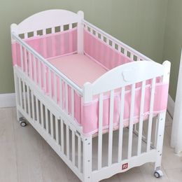 Bed Rails Universal Mesh Breathable Cot Bumpers Bed Fence for born Solid Colours All Seasons Ifant Crib Bumpers 230816