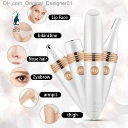 3-in-1 rechargeable electric eyebrow trimmer laser peeler female body facial hair remover mini painless shaver Z230817