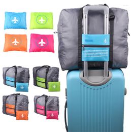 Storage Bags 32L Large Capacity Travel Hand Luggage Bag Big Size Folding Carry-on Duffle Foldable Nylon Fashion