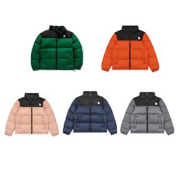 designer mens down jacket mens coat trend standing collar splicing letters embroidered duck down short bread jacket womens outdoor warmth casual loose parkas men