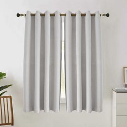 Curtain 310cm Height Blackout Curtains Both Side For Living Room Bedroom Solid Colour Soundproof Faux Linen Window Curtain Drapes