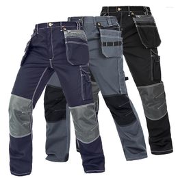 Men's Pants Polycotton Cargo Work Spring Autumn Working Trousers For Men Multi Pockets Workshop Uniforms Mechanick