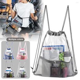 Storage Bags Travel Bag Clear Drawstring Backpack Adjustable Large Capacity For Concerts Sports Work Fits Essentials