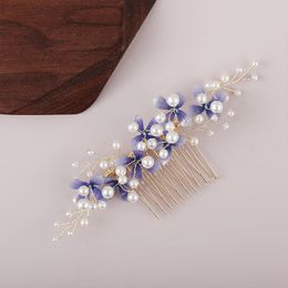 Hair Clips Bridal Combs For Women Bride Pearl Crystal Headpiece Headband Wedding Accessories Jewelry Ornaments ML