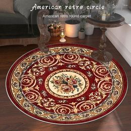 Carpets American Round Persian Living Room Carpet Floor Mat Retro Coffee Table Sofa And Cloakroom Pattern Bedroom