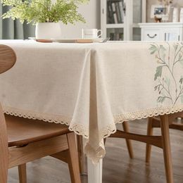 Table Cloth Japanese Style Small Fresh Tablecloth Art Cotton Linen Rectangular Dining Living Room