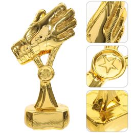 Decorative Objects Figurines Football Resin Trophy Cup Sports Decor School Glove Table Kids Goalie Gloves Competition Prize Goalkeeper Gift Ornament 230815