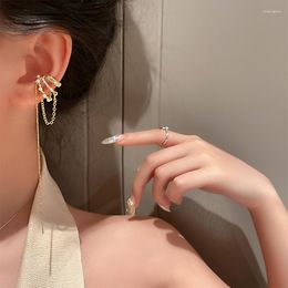 Backs Earrings 1Pcs Earings Fashion Jewelry Pearl No Pierced Ear Clip Long Statement For Women Eh861