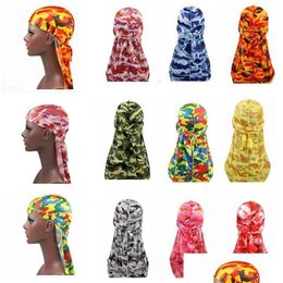 Beanie/Skull Caps Beanie/Skl Urags Designer Durag Men Turban Bandana Headwear Headband Headwrap Pirate Hat Cap Mens Biker Hats Hair Dhwc5