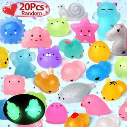 Decompression Toy Mini Squishy Toy Cute Glow Mochi Animal Squeeze Antistress Toys For Children Adults Kawaii Slow Rising Stress Relief Toys Gift 230816