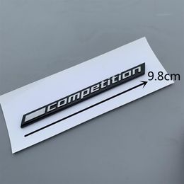 Glossy Black COMPETITION Bar Underlined Emblem for BMW Thunder Edition M1 M2 M3 M4 M5 M6 M7 M8 X3M X4M X5M X6M Car Trunk Sticker226f