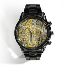 Wristwatches Luxury Trend Men's Watch Yellow Animal Plant Gift Watches Quartz Business Wrist