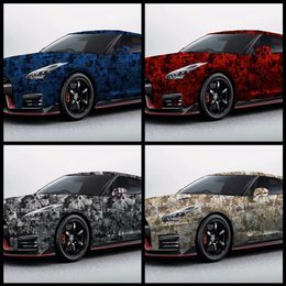 Impressive union Camo Vinyl Car Wrap foil With air bubble Printed PAINTED Camouflage graphics sticker 1 52x30m Roll266C