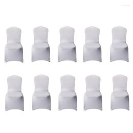 Chair Covers 10 PCS Cover Stretch Slipcovers White Dining Decoration For Wedding Party