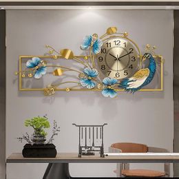 Wall Clocks Format Design Clock Silent Elegant Large Quartz 3d Modern Living Room Reloj De Pared Decoration