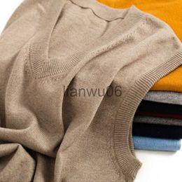 Men's Sweaters Cashmere men sweater vest for spring autumn VNeck pullover sleeveless garment clothes hombre pull homme hiver knitted clothing J230806
