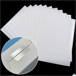 Gift Wrap 1000Pcs Transparent Pvc File Sealing Sticker Clear Self Adhesive Label Waterproof Packaging Box Stickers Office Supplies D Dhuqp