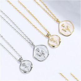 Pendant Necklaces Floral Collection 100% 925 Sterling Sier Flower Necklace Women Jewellery Gift For Girlfriend Drop Delivery Pendants Dhshb