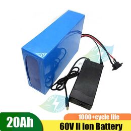 60v 20Ah 30Ah 40Ah 50Ah lithium li ion battery with BMS 1500W for electric motor ebike scooter+3A 67.2V charger