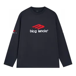 BLCG LENCIA Unisex Autumn High Standard Long Sleeve T-shirts Men Heavyweight 100% Cotton Fabric Tops Washed Vintage Retro Pullover 85203