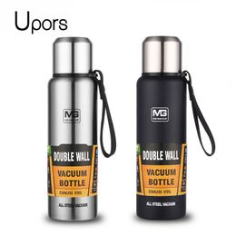 Mugs UPORS Large Capacity Stainless Steel Thermos Portable Vacuum Flask Insulated Tumbler with Rope Thermo Bottle 50070010001500ml 230815