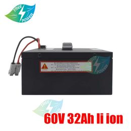 60v 30ah Real Capacity 32Ah Lithium Li Ion Battery Pack with BMS for 60v 1500w 1800w lectric Motorcycle Solar System