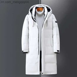 Men's Jackets 2023 men's winter jacket hood feather puff white duck long down jacket men's black park jacket warm autumn Dack thick casual top Z230816