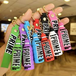 6bji Key Rings Prime Drink Beverage Bottle Keychain Car Pendant Pvc Soft Adhesive Doll Bag Small Gift