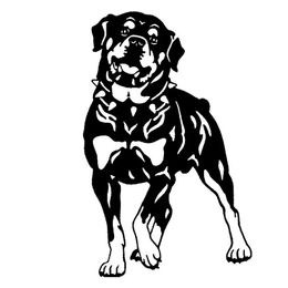 17 10 8CM Rottweiler Dog Car Stickers Personality Vinyl Decal Car Styling Truck Decoration Black Silver CA10261963