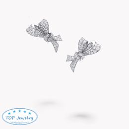 Charm England luxury brand Jewellery High Quality 925 Sterling Silver Tilda's Bow Diamond Earrings For Women 230816