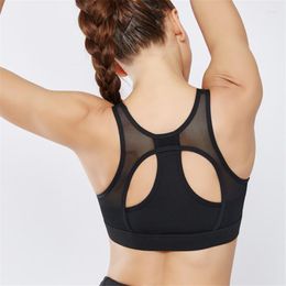 Yoga Outfit Sexy Backless Sports Bra Women Gym Running Breathable Mesh Yarn Sport Top Female Fitness Brassiere Femme