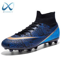 Dress Shoes High-Top Soccer Shoes Ultralight Football Boots Men Kids Outdoor Training AG/TF Soccer Cleats Non-Slip Sports Sneakers 230815