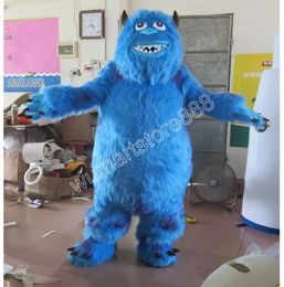 New Cartoon Blue Monster Mascot Costumes Halloween Christmas Event Role-playing Costumes Role Play Dress Fur Set Costume