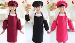 Top Kids Aprons Pocket Craft Cooking Baking Art Painting Kids Kitchen Dining Bib Children Aprons Kids Aprons 10 Colours Free Shipping