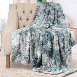 Blankets Faux Fur Throw Blanket Long Hair Super Soft Cosy Plush Fuzzy Shaggy For Couch Sofa Bed Winter Thick Warm