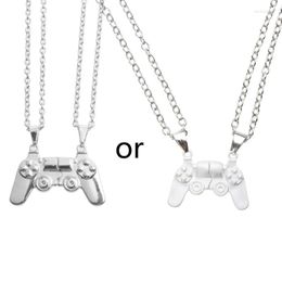 Pendant Necklaces E0BE 2x Magnet Game Controller Necklace For Couple Matching Women Friend Friendship Sister Jewellery