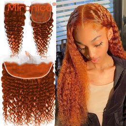 Lace Wigs 350 Brazilian Human Hair Closure Deep Wave Frontal Remy Swiss Pre Plucked with Baby 230815