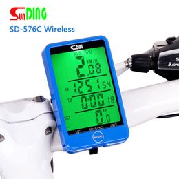 Bike Computers Bicycle Speedometer Wireless Computer Stopwach Odometer 27 Functions Water Resistant Touch Screen LCD Backlight Sunding SD576C 230815