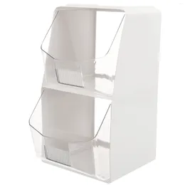 Storage Bottles Shelf Wall Hanging Sugar Bag Tea Holder Rack Office Coffee Plastic Bags Stand Organiser Double-layer